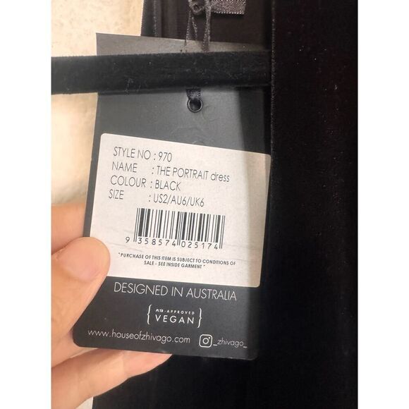 Zhivago THE PORTRAIT DRESS Black UK6/US2 - Picture 6 of 7